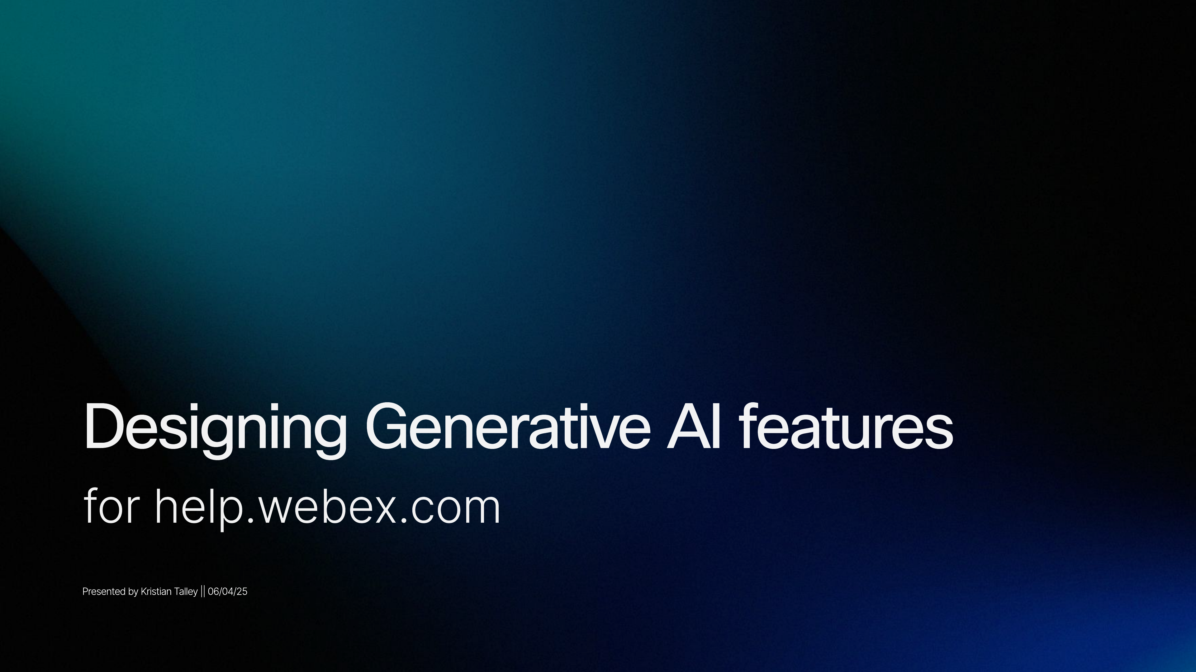 Presentation title slide